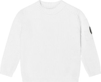C.P. Company Logo-patch Sweatshirt - male - C.P. Company - Kids Sweatshirts - White - 10 Y - Kids