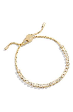 BaubleBar Tennis Slider Bracelet in Gold/Clear at Nordstrom
