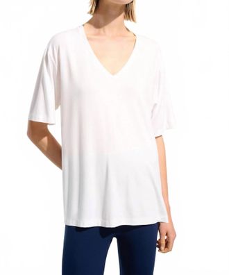 Joseph Ribkoff Tunic Short Sleeve Sweater In Vanilla
