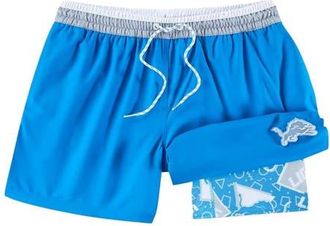 Chubbies Mens Chubbies Blue Detroit Lions The Secret Lined Swim Trunks at Nordstrom, Size Xx-Large