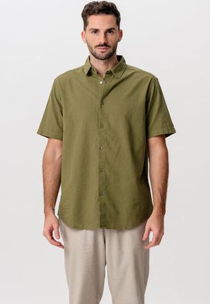 Perform Collection Linnen overhemd met korte mouwen - Kiwi