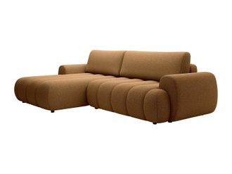 Vente-Unique Sof&aacute; rinconera izquierda convertible en tela amarillo mostaza FRIDORA