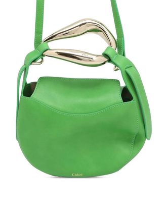 Chlo&eacute; 2010-2025 Small Leather Kiss satchel - Green