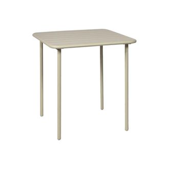 Sweeek Mesa de jard&iacute;n bistr&oacute; de acero, 2 plazas, 70cm, beige
