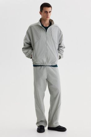 H&M Relaxed Fit Track Pants in Light Gray at Nordstrom, Size Xxx-Large