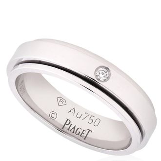 Piaget 18k White Gold Possession Wedding Diamond Ring, Size 53