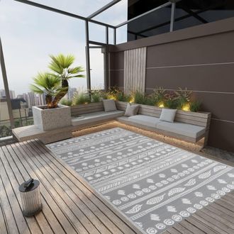 vidaXL Alfombra De Exterior Arakil Gris 190x290 Cm Pp Vidaxl