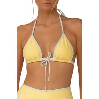 Montce Swim Emma Sunshine Binded String Bikini Top at Nordstrom, Size X-Small