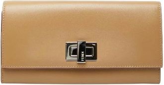 Fendi Pre-owned Wallets, female, Brown, Size: ONE SIZE Pre-owned Peekaboo Leather Wallet