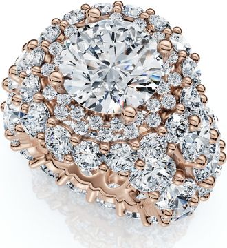 Pompeii3 Certified 26Ct Diamond Halo Engagement Ring in 14k Gold Lab Grown