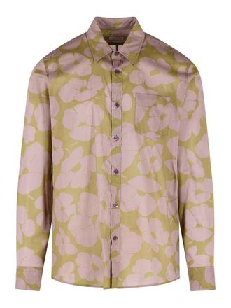 Dries Van Noten Green Cotton Shirt