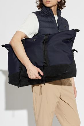 Moncler Handbag With Logo, Mens, Navy Blue