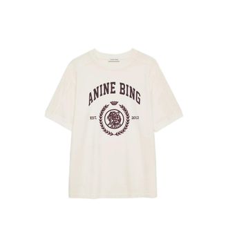 Anine Bing Jaylin T-shirt Collegiate - Cream