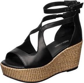 Antelope Hartlynn Espadrille Wedge Sandal in Black at Nordstrom Rack, Size 10