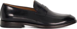 Dune London Mens Surrey - Premium Leather Penny Loafers - Black - Size UK 12