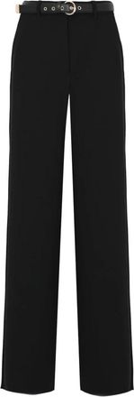 Max Mara Wide Broeken - Dames - Wijde Broeken - Zwart - M - Polyester - Broeken