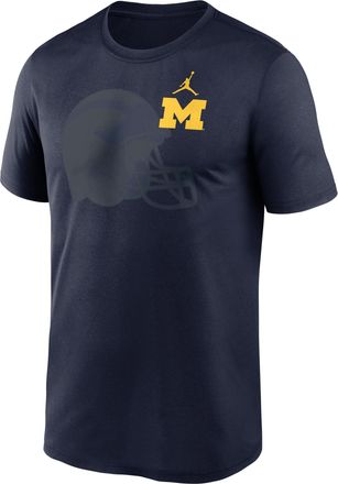 Nike Jordan Michigan Campus Legend Shadow Logo Nike Mens Dri-FIT College T-Shirt in Blue | NKGK41SMWN-ET9