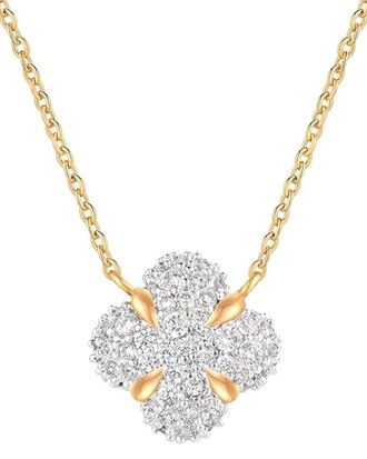 Liv Oliver 18K Two-Tone Plated Cz Motif Necklace