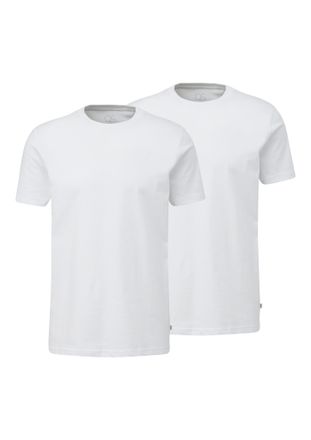 QS by s.Oliver T-Shirt QS, Herren, Gr. XXL, wei&szlig;, Jersey, Obermaterial: 100% Baumwolle, unifarben, regular fit normal, Rundhals, abgesteppte Kante, Shirts T-Shirt, R