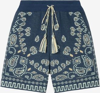 Alanui Bermuda aus Jacquard-Baumwolle mit Bandana-Muster