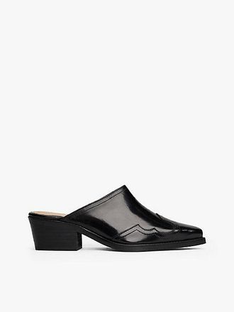 Tommy Hilfiger Leather Cowboy Mules