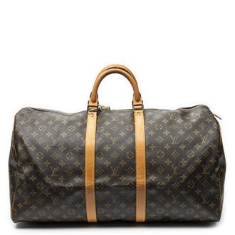Louis Vuitton Pre-owned Womens Keepall 55 Travel Bag - Brown - One Size
