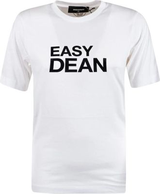 Dsquared2 Katoenen T-shirt - Dames - T-shirts - Wit - XS - Katoen - Tops