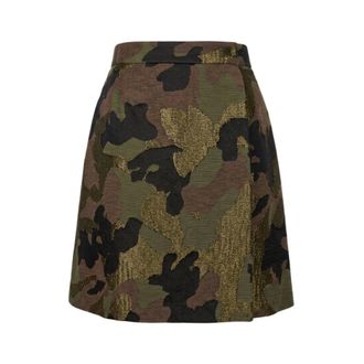 Trussardi Falda Corta Estampada de Envoltura Camuflaje - Skirts - Mujer - Multicolor - S