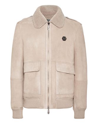 Philipp Plein Leren Bomber