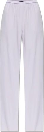 Emporio Armani Losse broek - Dames - Wijde Broeken - Paars - M - Polyester - Broeken