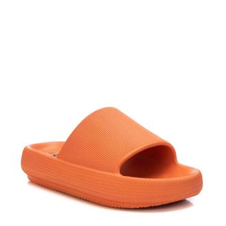 Xti Womens Rubber Flat Sandals In Orange