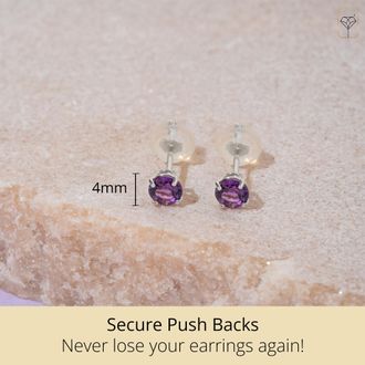 MAX + STONE 14k Yellow or White Gold 4mm Round Stud Earrings