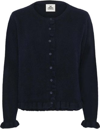 Karen by Simonsen KBAntonella Cardigan - Dames - Vesten - Blauw - M - Polyester - Truien & Vesten