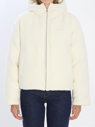 Gucci Womens Wool-blend Bomber Jacke - Ivory - Size EU 44 (Womens)