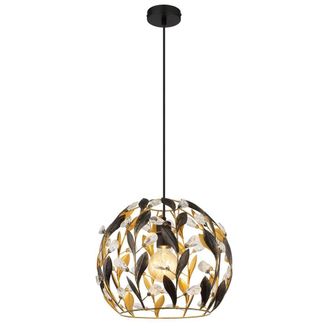 Netlighting Mika Wire Frame Pendant Ceiling Light Matt Black 1x E27