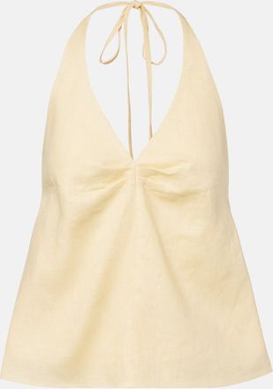 Staud Corso halterneck linen top