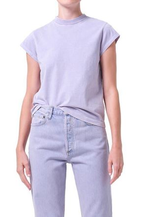 A Gold E Long Line Bryce Cap Sleeve T-Shirt in Acid Lilac Lilac at Nordstrom, Size Large