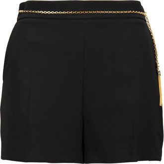 Elisabetta Franchi Short Shorts - Dames - Bermuda - Zwart - L - Leer - Korte Broeken
