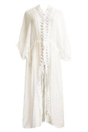 Kensie Womens Plus Size Lace Cover Up In White