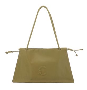Coccinelle Leather shoulder bag Dulse Shoulderbag Seagrass khaki