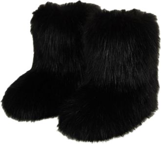 Generic Womens Faux Fur Boots, Fluffy Mid-Calf Boots, Sexy Yet Cute And Stylish, Comfortable Outdoor Flat Shoes, Warm In Winter