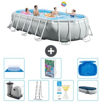 Intex Piscina Prism Frame Oval - 503x274x122 Cm - 8-piezas S662