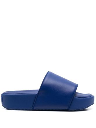 Yohji Yamamoto Sandali slides con suola rialzata - Blu