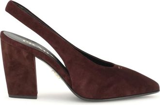 Prada Burgundy Slingback Pumps