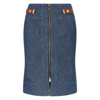 Fendi Dames, Rokken, Blauw, Maat: S Katoen