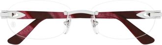 Cartier Glasses, unisex, Red, Size: 52 MM Ct0455Oj