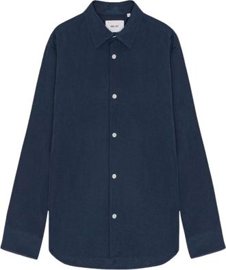 Nn.07 Shirts - Heren - Casual Overhemden - Blauw - L - Overhemden