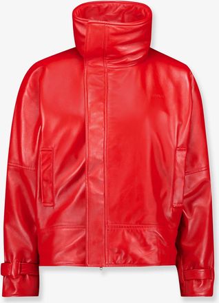 Balenciaga Giacca di pelle Arrotondato con logo lettering inciso frontale - BALENCIAGA - gender_Woman
