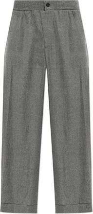 Giorgio Armani Maatpakbroek van scheerwol - Heren - Straight fit broeken - Grijs - S - Wol - Broeken