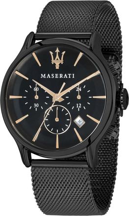 Maserati R8873618006 Epoca Heren Chronograaf Horloge met Zwarte Wijzerplaat